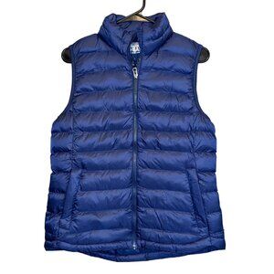 Womens Puffer Vest Small Blue 32 Degrees Heat Zipper Close Lightweight Insulated